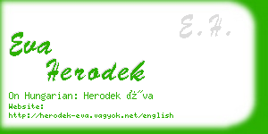 eva herodek business card
